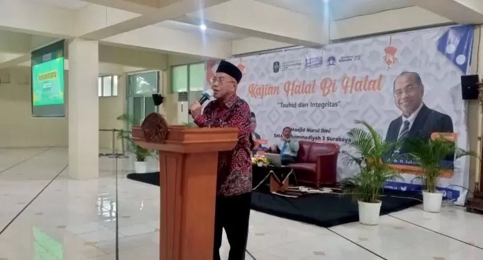 Ketua PWM Jatim Isi Kajian Ketauhidan di Halalbihalal Smamda Surabaya